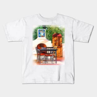 The Fireplace, Table And Door Kids T-Shirt